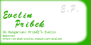 evelin pribek business card